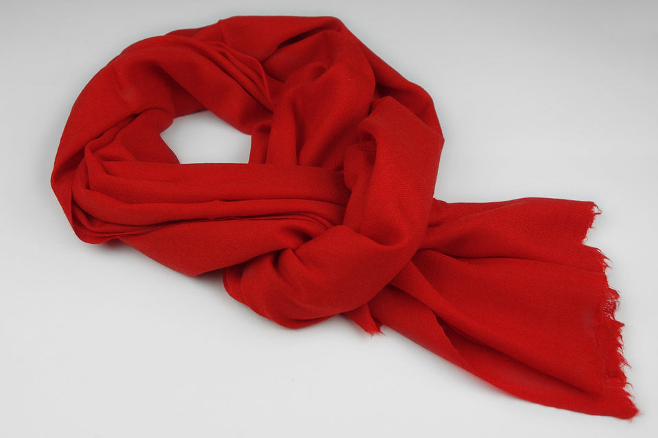 roter Pashmina-Schal