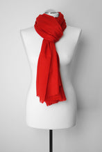 Lade das Bild in den Galerie-Viewer, Pashmina, 100% Kaschmirwolle, Rot
