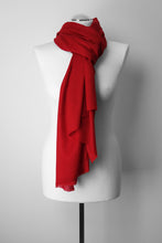 Lade das Bild in den Galerie-Viewer, Pashmina, 100% Kaschmirwolle, Feuerwehrrot
