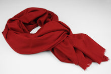 Lade das Bild in den Galerie-Viewer, Pashmina, 100% Kaschmirwolle, Dunkelrot
