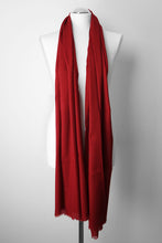Lade das Bild in den Galerie-Viewer, Pashmina, 100% Kaschmirwolle, Dunkelrot
