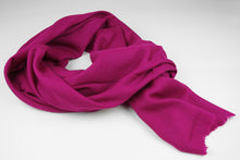 Lade das Bild in den Galerie-Viewer, Pashmina, 100% Kaschmirwolle, Violett purpur
