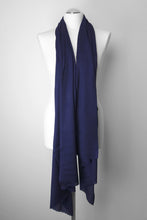 Lade das Bild in den Galerie-Viewer, Pashmina, 100% Kaschmirwolle, Nachtblau
