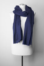 Lade das Bild in den Galerie-Viewer, Pashmina, 100% Kaschmirwolle, Nachtblau
