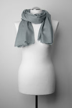 Lade das Bild in den Galerie-Viewer, Pashmina, 100% Kaschmirwolle, Graublau
