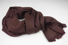 Lade das Bild in den Galerie-Viewer, Pashmina, 100% Kaschmirwolle, Schokobraun
