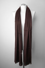 Lade das Bild in den Galerie-Viewer, Pashmina, 100% Kaschmirwolle, Schokobraun
