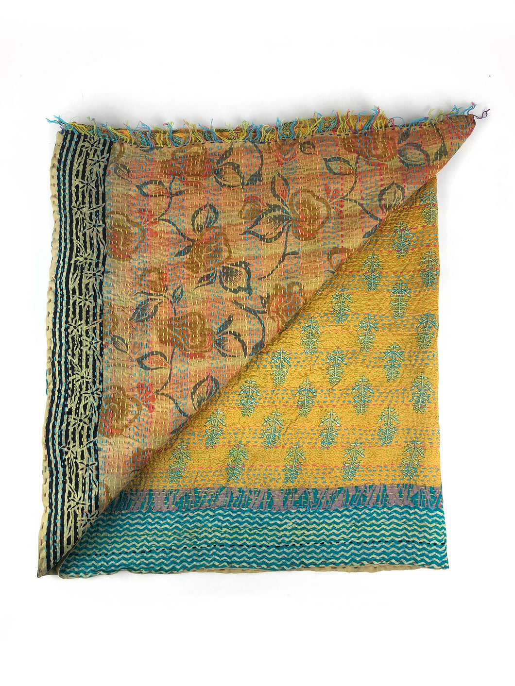 Sarischal mit Kantha-Stickerei