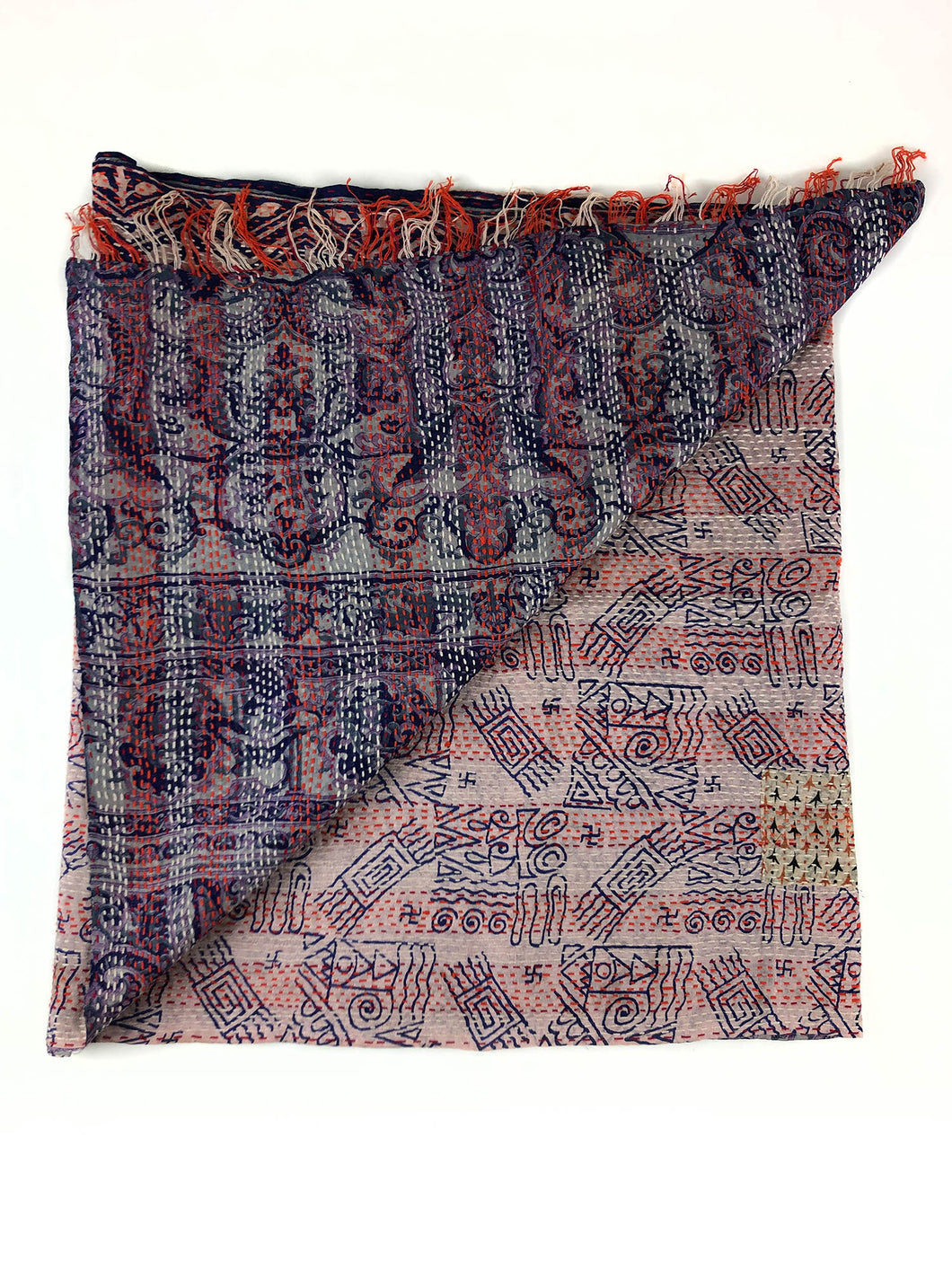 Sarischal mit Kantha-Stickerei